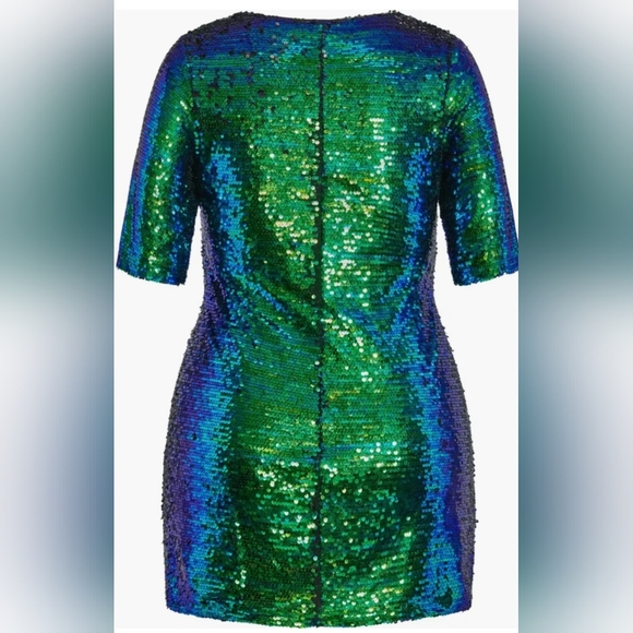 🥂City Chic Iridescent Sequin Mini Dress - Picture 11 of 12